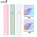Monja White Mini Nail Dryer Portable UV Adhesive Gel Lamp Handheld USB Charging Nail Art UV LED Flashlight with LED Screen Display Quick Drying Nail Light DIY Manicure Tools. 