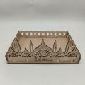Eco friendly Eid Mubarak Tray Lightweight 22.5*15cm Food Holder Ramadan Tray Wooden Wooden Tray for Ramadan Kareem Celebration Eid Al Adha Festivities Party Servingware Gatherings. 