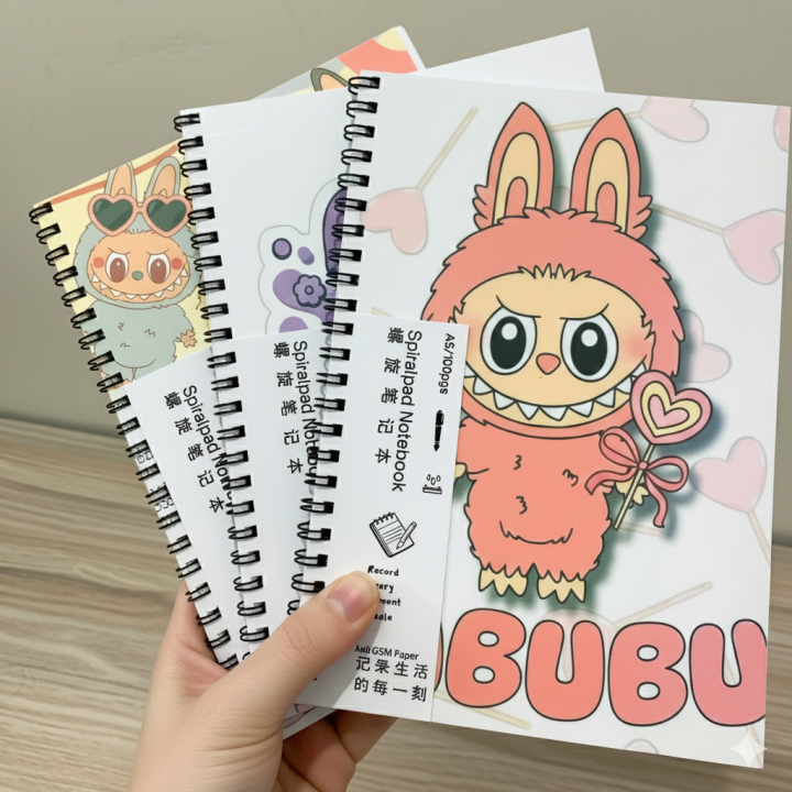 Spur Note Pad Note Pad | Spiral Notebook | Journal | A5 | 100Pgs | Labubu Spiral ...