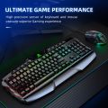 aming Keyboard Mouse Combo, RGB USB Wired Gaming Keyboard with Comfortable Wrist Rest, 6400 DPI Programmable Gaming Mouse for PC, Laptop Work and Game. 