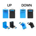 HXSJ Right Angle Usb3.0 Am To Af L Shape Adapter Converter Usb 3.0 A Male To A Female 90 Degree Angle Plug Down. 