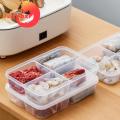 Easy to Carry Lunch Box Lunch Box Storage Good Sealing Food Grade Transparent 4 Compartment Refrigerator Versatile Kitchen Organizer Lunch Box with High Temperature Resistance. 