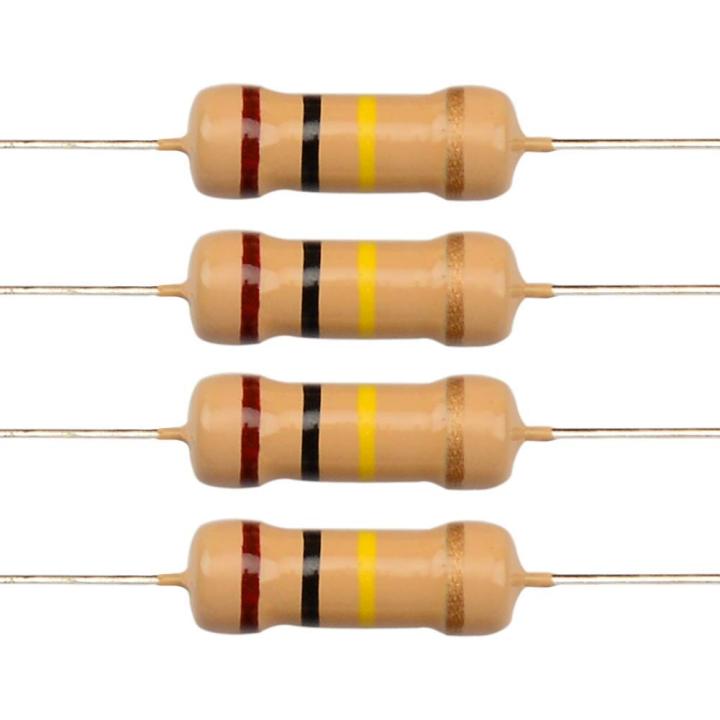 100K Carbon Film Resistors 1/4 Watt 20Pcs