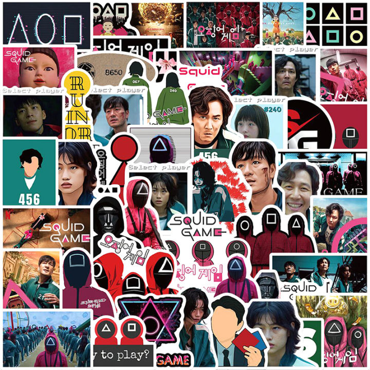 20/40pcs%20Squid%20Game%20Stickers%20Korean%20TV%20Series%20Stickers%20for%20Laptop%20Scrapbook%20Journal%20Kids%20Girls%20Boys%20Stickers%20-%20Image%202