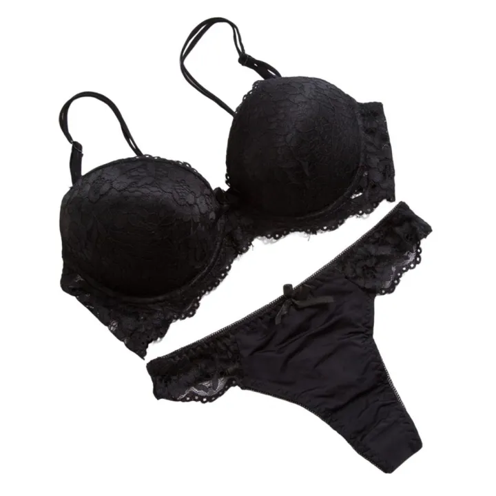 2%20Pcs/Set%20Push%20up%20Bra%20set%20Large%20Size%20Women%20Lace%20Floral%20Embroidery%20Lace%20Women%20Underwear%20set%20Bra%20and%20Panties%20-%20Image%204