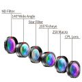 APEXEL  6In1 Kit Camera Lens Photographer Mobile Phone Lenses Kit Macro Wide Angle Fish Eye CPL Filter for iPhone Xiaomi Mi9. 