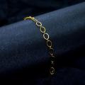 Gold plated 06MM Plain Link Bracelet for Ladies gift items for girls. 