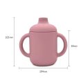 Baby Silicone Sippy Cup Baby Learning Drinking Cup Double Handle Silicone Cup Portable Children's Silicone Mug BPA Free. 