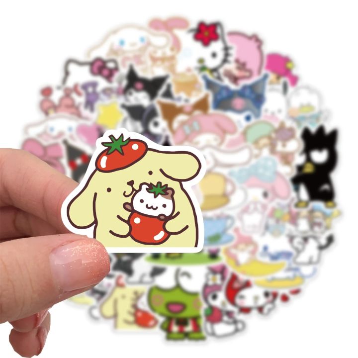 50pcs%20Sanrio%20Stickers%20Cute%20Cinnamoroll%20Kuromi%20My%20Melody%20Sticker%20For%20Laptop%20Girls%20Sanrio%20My%20Melody%20Anime%20Stickers%20Kids%20Toys%20-%20Image%202