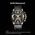Migeet CURREN 8329 Quartz Watch Business Men Simple Sport Wristwatch Three Sub-Dials Calendar Second Minute 24 Hour Display 3ATM Waterproof Fashion Casual Male Watches Relogio Masculino. 