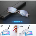 Reading Glasses Men/woman Magnification Eyewear Presbyopic Glasses Diopter +2.0 Glasses Clear Eyeglasses Smart Focus Men Women Rimless Reading Glasses Anti Blue Light Bifocal Far Near Magnification Eyewear Presbyopic Glasses. 