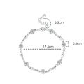 【IKE】925 Sterling Silver  Woman Fashion Jewelry High Quality Retro Simple Flower DIY en Rose  Bracelet Length 21CM. 