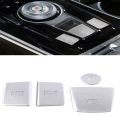 (GGBR) For Carnival KA4 2021 2022 Aluminum Alloy Car Engine Start Stop Push Cover Handbrake Button Cover Trim Silver. 