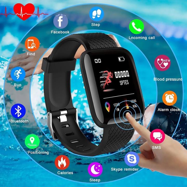 New 116 Plus Smart Band 5 - Fitness Bracelet Heart Rate Monitor D13 Multi Sport Mode 116 Plus Smart Watch for iOS and Android Mobile (Features M4 M5 Y68 D20 F8 W34 Dz09 A1)