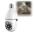 Light Bulb Camera, 360 Degree Panoramic IP Camera, Full HD 1080P Adjustable Vertical 90°Horizontal 360° Wi-Fi Surveillance Camera, with Night Vision, Alarm Function, Motion Detection, Two Way Talk WiFi Light Bulb Camera Wireless 1080P Smart Dome Security. 