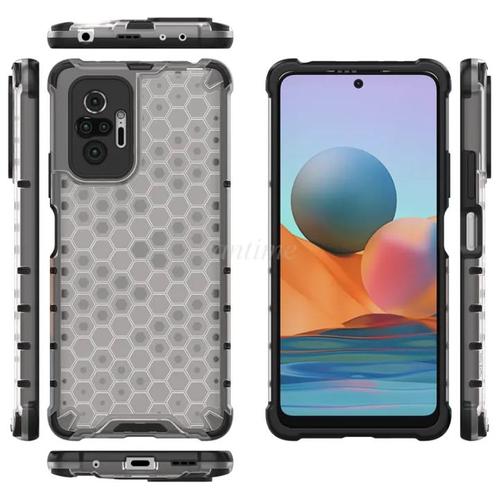 Vantime%20for%20Xiaomi%20Redmi%20Note%2010%20Pro%20Case%20Honeycomb%20Transparent%20Back%20Anti%20fingerprint%20Cover%20-%20Image%203