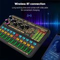 K500 Sound Card With Condenser Mic, Stand, pop Filter, Ear phone Full Set K500 Sound Effects Board Mobile Phone Computer Live SoundCard Microphone Voice Changer Sound Card For Phone/Computer. 