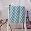 Longshow Lovely Light Blue Geometric Printing Table Runner For Home Decoration. 