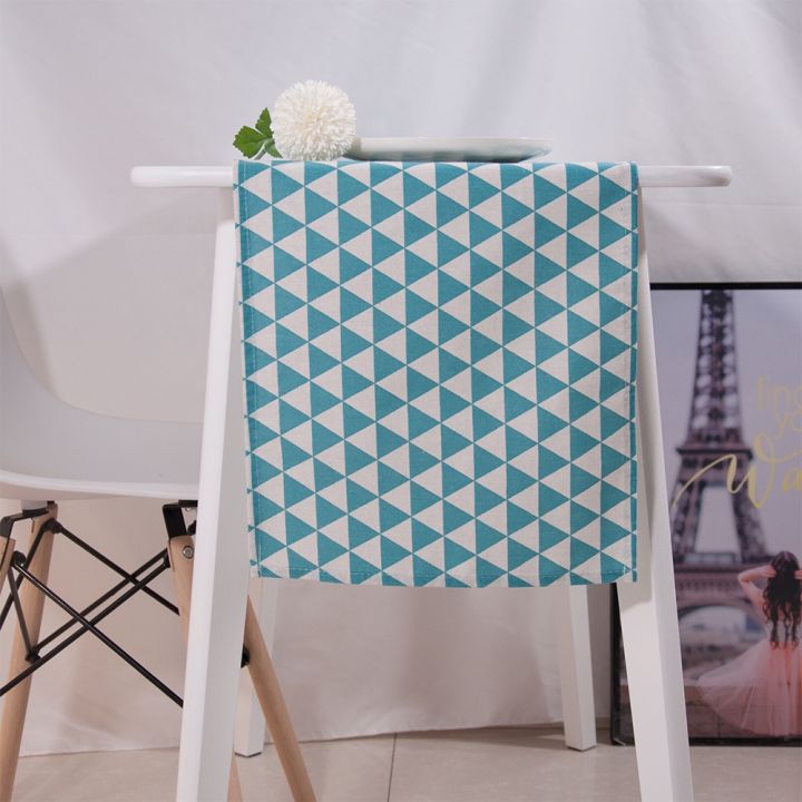 Longshow%20Lovely%20Light%20Blue%20Geometric%20Printing%20Table%20Runner%20For%20Home%20Decoration%20-%20Image%202