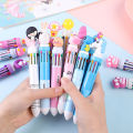 1PC 10 Colors Cartoon Ballpoint Pen Cute Animal Stationery Multicolored Pens. 