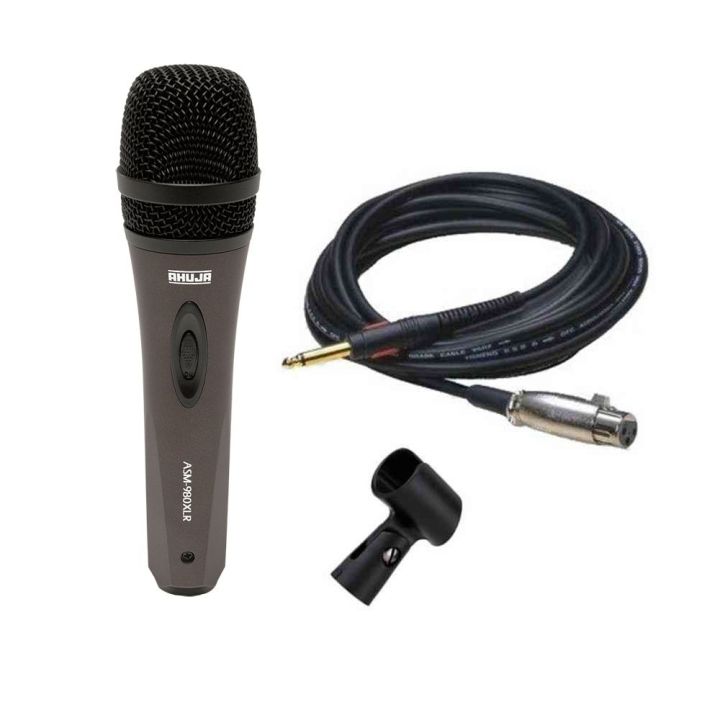 AHUJA%20ASM%20911%20Professional%20Microphone%20XLR%20High%20Output%20Neodymium%20with%20Unidirectional%20Pattern%20and%203m%20Cable%20-%20Image%203
