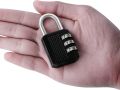3-Digit Number Combination Anti-Theft Zinc Alloy Lock-Resettable PIN Number Padlock for Door,Luggage, Suitcase-Polished Finishing. 