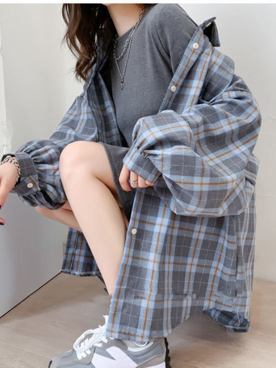 JMPRS%20Fashion%20Plaid%20Women%20Shirt%20Fashion%20Korean%20Oversize%20Tops%20Harajuku%20Daily%20All-match%20Long%20Sleeve%20Chic%20Yellow%20Shirts%20New%20-%20Image%205