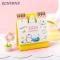 Activity Desk Calendar 2024 Mini Cartoon Desk Calendar Daily Monthly Planner for Home Office Decor Coil Design Perfect for Southeast Asian Buyers Desk Calendar 2024. 