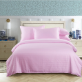 Original Self Striped Bedsheet - Pastel Pink. 