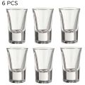 6PCS Shot Glass 35ML / 45 ml. Crystal clear heavy quality glass   163-2,3. 