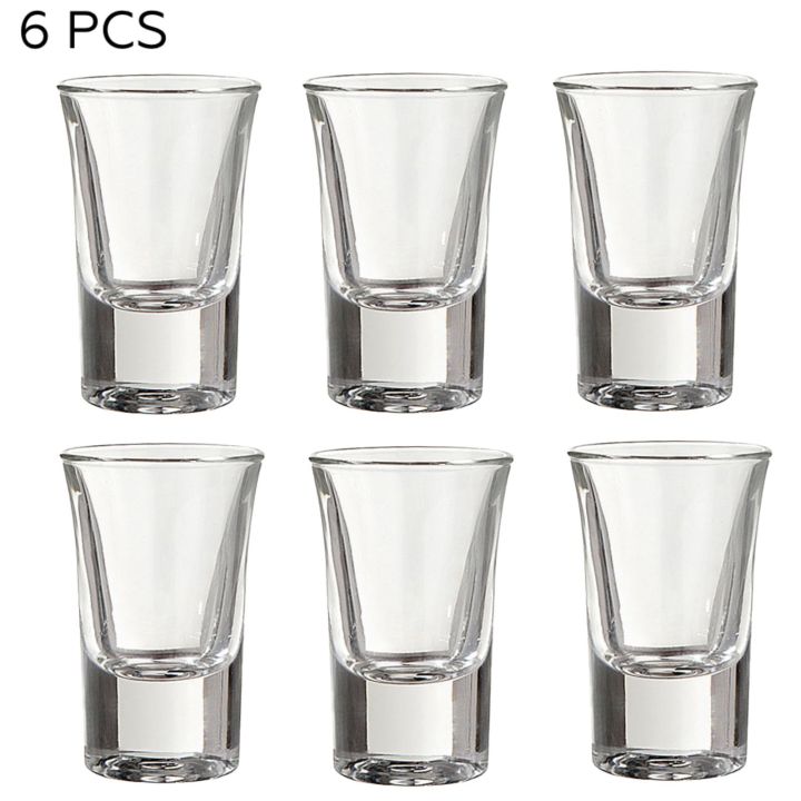 6PCS Shot Glass 35ML / 45 ml. Crystal clear heavy quality glass   163-2,3
