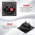 4PCS Speaker Box Terminal Cup, Spring Square Subwoofer Box Terminal Binding Post Connector for DIY Home Car Speaker. 