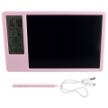 Multifunctional Electronic Desk Calendar LCD Handwriting Board with Alarm Clock Humidity Temperature LCD Message Board,C. 