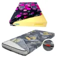 cotton mattress bed cover with zip opener multy clour. 