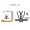 Action Camera Chest Mount Harness Strap Adjustable for Live Skiing. 