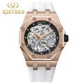 KINYUED Brand Fashion Business Luxury Silicone Strap Fully Automatic Mechanical Men's Watch. 