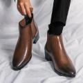 【WEJA】Luxury Designer Brand Dress Office Shoes For Men Genuine Leather Fashion Chelsea Casual Boots Retro Couple Ankle Boot Footwear. 