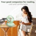 FOLDABLE DESK FAN WITH LIGHT Portable Desk Fan  Automatically Shake the Head, Folding, for Home,Bedroom,Kitchen,Office,Outdoor,Small Camping Travel Table Fan. 