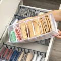 3Pcs/Set Underwear Bra Socks Panty Storage Boxes Organizers Wardrobe Closet Home Organization Drawer Dormitory, Grey. 