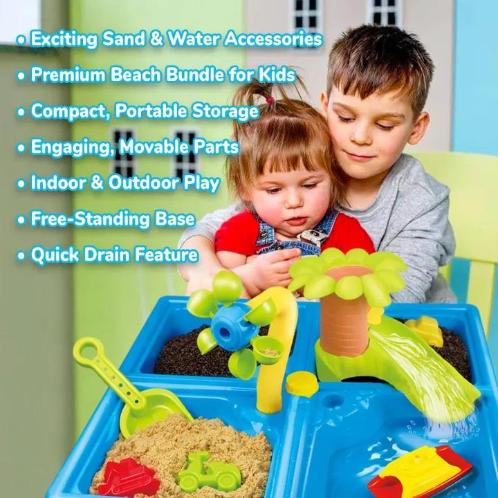 Classic%20Sand%20&%20Play%20Kids%20Sand%20and%20Water%20Table,%2024-Piece%20Set,%20Fun%20Activity%20Center%20for%20Toddlers%20with%20Plastic%20Molds,%20Scoop,%20Waterfall%20and%20Leak-Free%20Tray,%20Practical%20Early%20Learning%20Beach%20Toy%20for%20Kids%20-%20Image%207