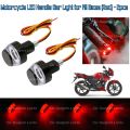 Motor Bike Handle Turn Signal Indicator Blinkers Light - Red & White. 