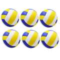 6Pcs Volleyball Soft and Easy to Carry Impermeable PVC Professional Game Volleyball Beach Outdoor Indoor Training Ball. 