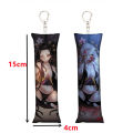 【HOT】 Anime Demon Slayer Kanroji Mitsuri Key Chain Cosplay Nezuko Rengoku Mini Dakimakura Pillow Case Hugging Body Keychain Gifts. 