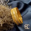 Hight Quality gold plated lock Lover Stylish bangle with stones Eye-catching Design For Women & girls Jewelry. 