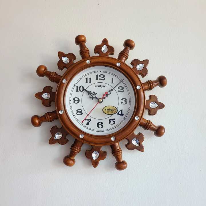 Saikon%20Quartz%20Clock%20wood%20colour%20Analog%20Ship%20Wall%20Clock%20s-917%20made%20In%20India%2030cm%20x%2014cm%20-%20Image%204