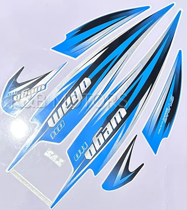 Tvs Wego Blue Bike Blue Sticker Full Kit