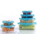 Food Storage Boxes with Lid | Food Vegetable Fruit Snacks Fridge Organizer Container, Airtight Plastic Containers for Refrigerator Kitchen - Pack of 6. 