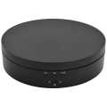 Black Rechargeable Turntable Display Stand, 360 degree Rotation Speed/Angle Adjustable for Photography/Jewelry Display. 