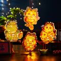 2024 Year of Dragon Lantern Chinese New Year Dragon Lantern Handmade Led Lamp for Festive Home Decoration Festival Lantern Diy Kit. 
