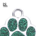 Loveseason Dog Tag Hanging Hole Design Paw Shape Pet Dog Tag Pendant. 